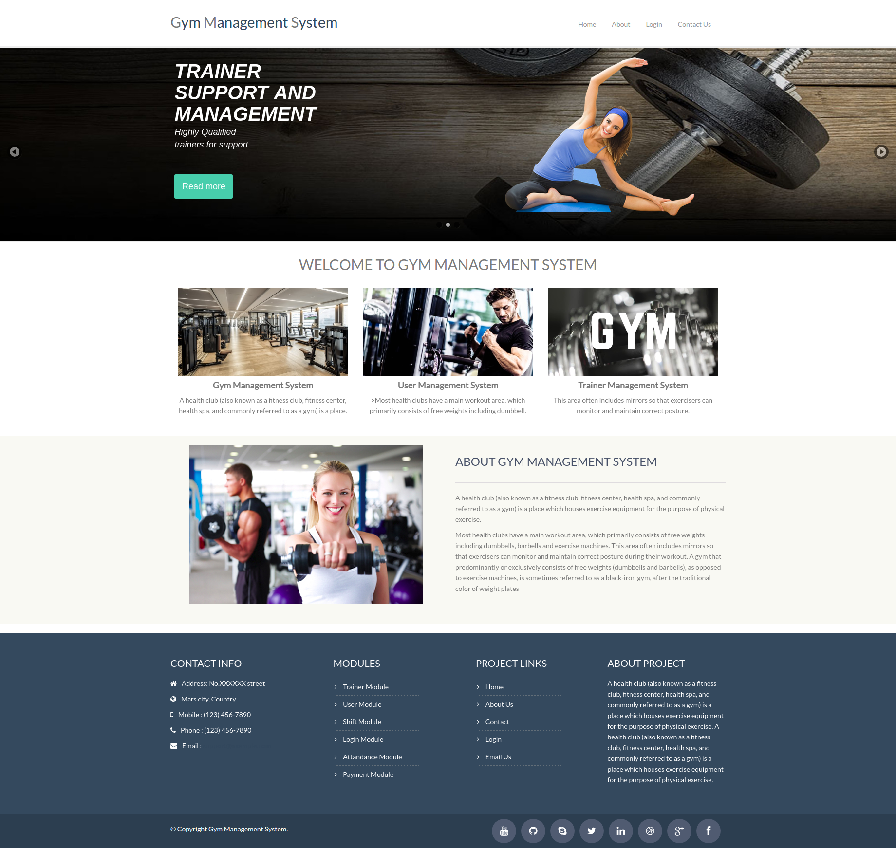 Gym Management System- PHP Web Development Project