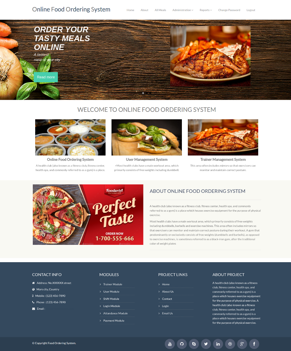 Food Ordering System- PHP Web Development Project