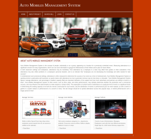 Auto Mobiles Management System Report Synopsis Source Code