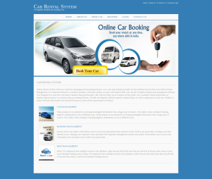 Car Rental System Report Synopsis Source Code