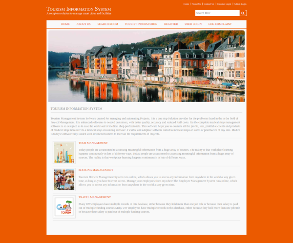 Tourism Information System - Hotel Booking Report Synopsis Source Code