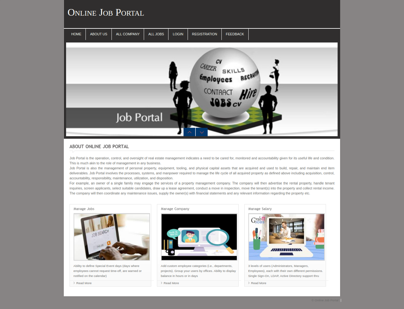 Online Job Portal- PHP Web Development Project