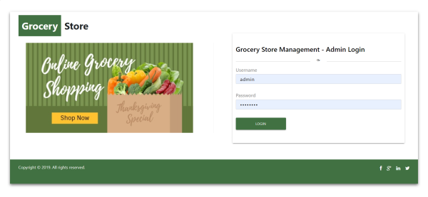 Grocery Store Management System Report Synopsis Source Code