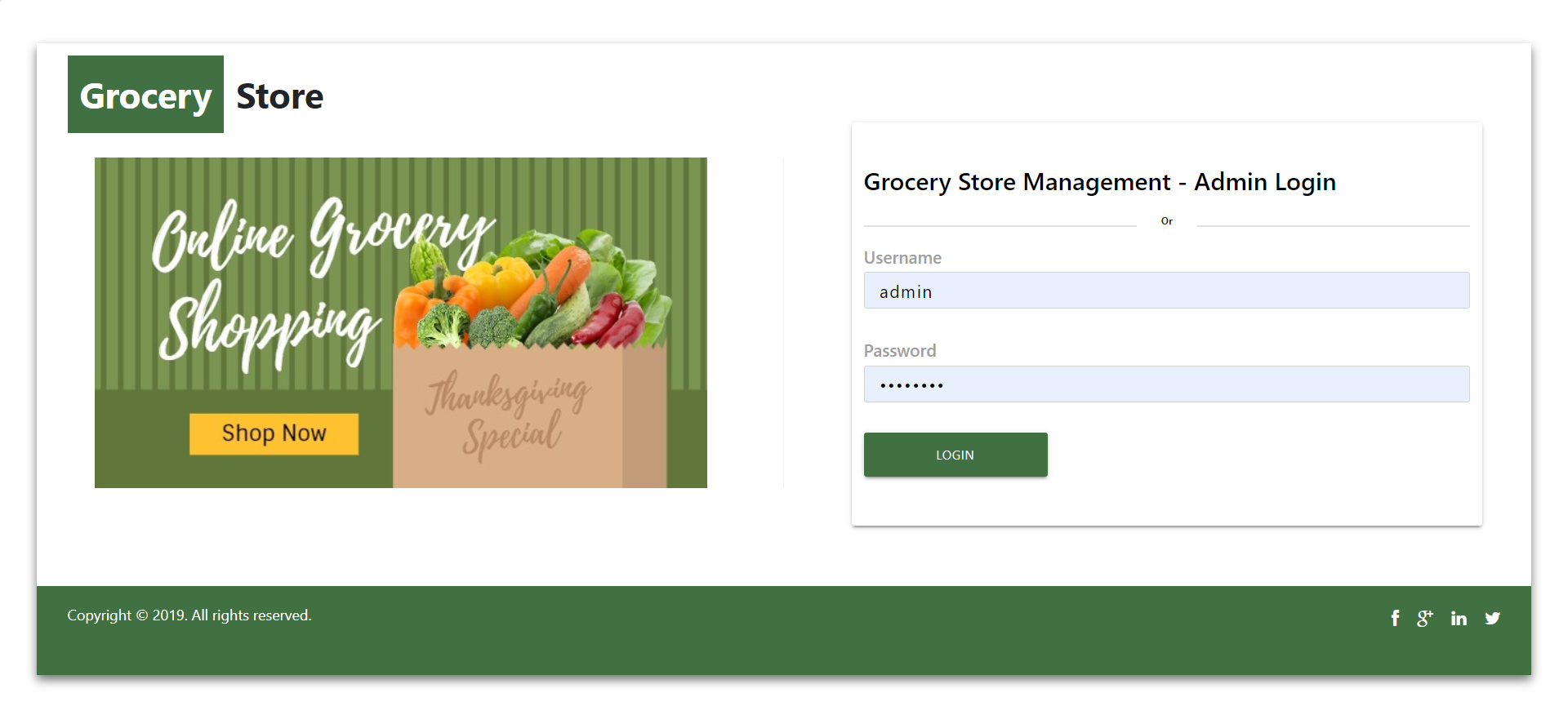 Grocery Store Management System- NodeJS AngularJS Project