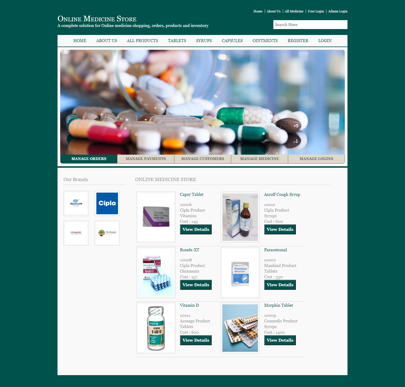 Online Medicine Store