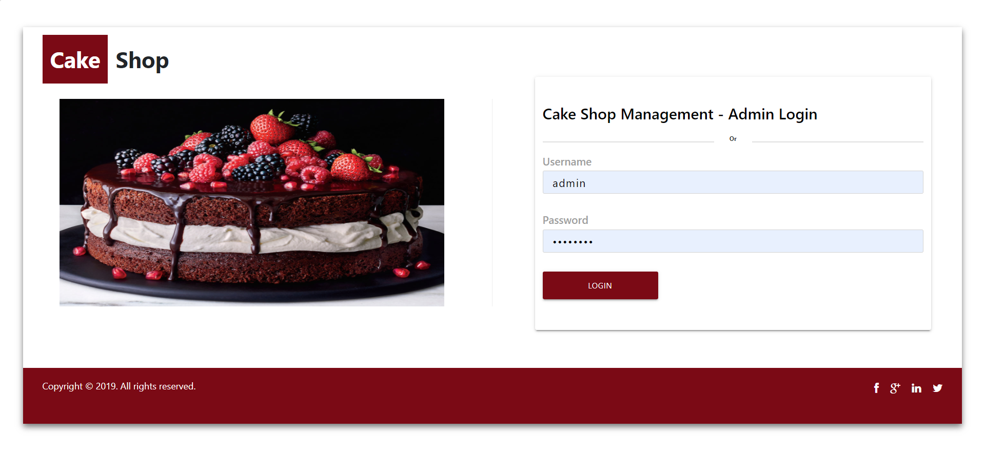 Cake Shop Management System- NodeJS AngularJS Project