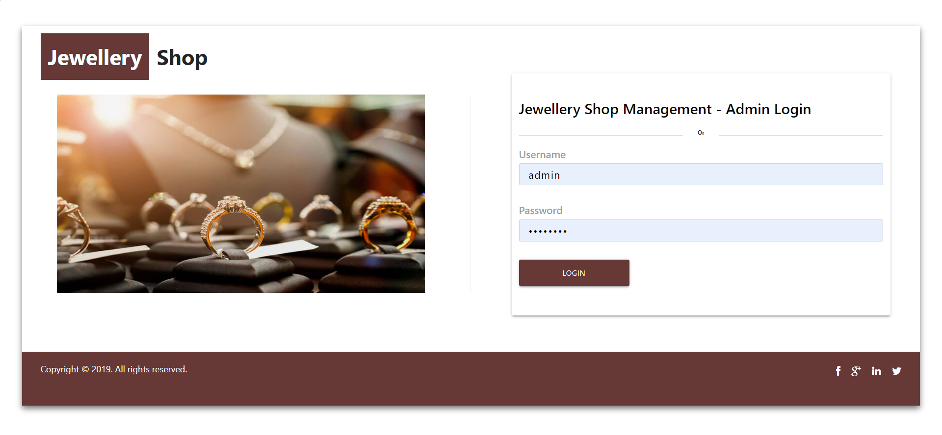 Jewellery Shop Management System- NodeJS AngularJS Project