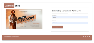 Garment Shop Management System Report Synopsis Source Code