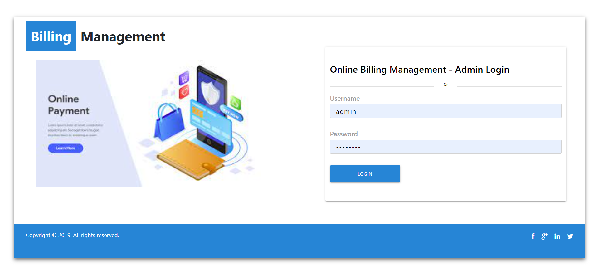 Online Billing System- NodeJS AngularJS Project