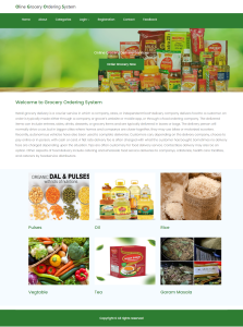 Online Grocery Ordering System Report Synopsis Source Code