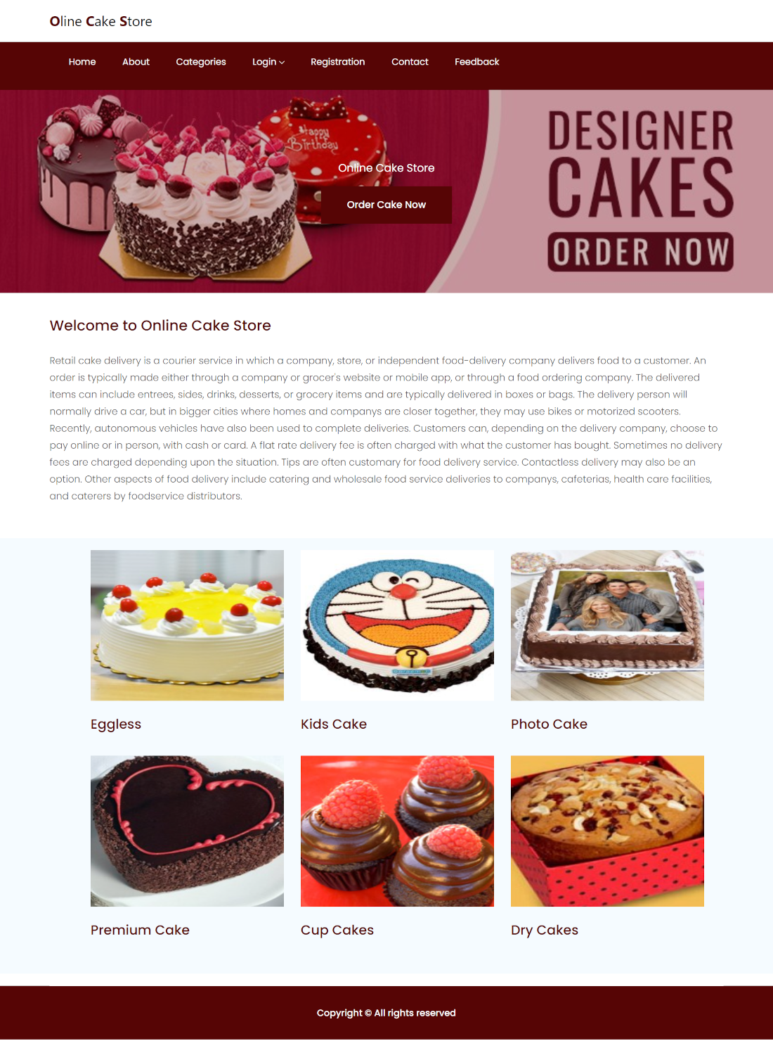 Online Cake Store- NodeJS AngularJS Project