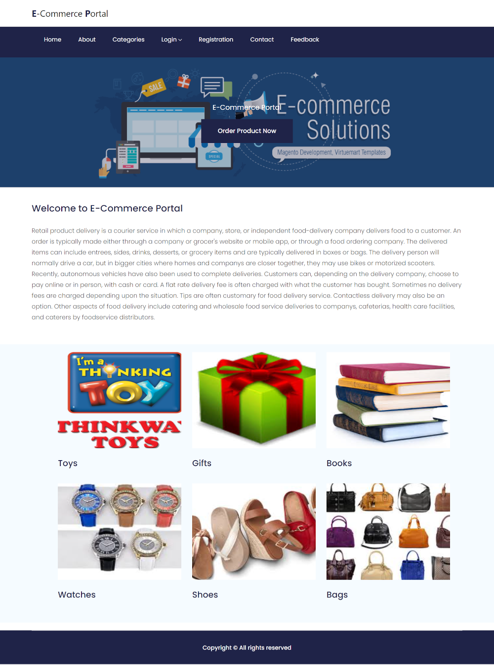 E-Commerce Portal- NodeJS AngularJS Project