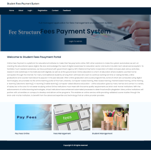 Student Fees Payment System Report Synopsis Source Code