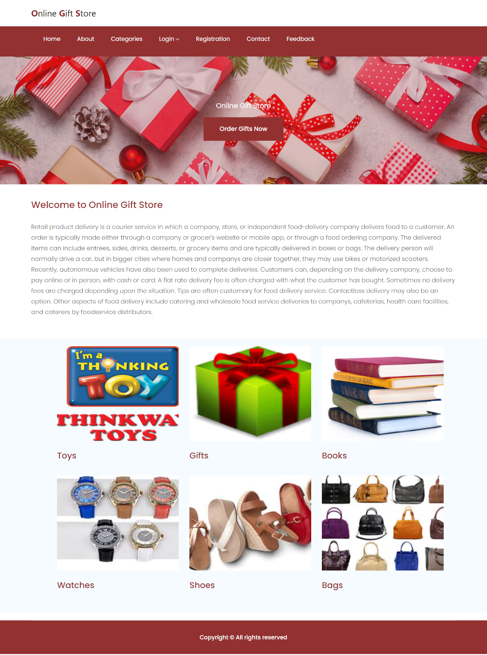 Online Gift Store- NodeJS AngularJS Project