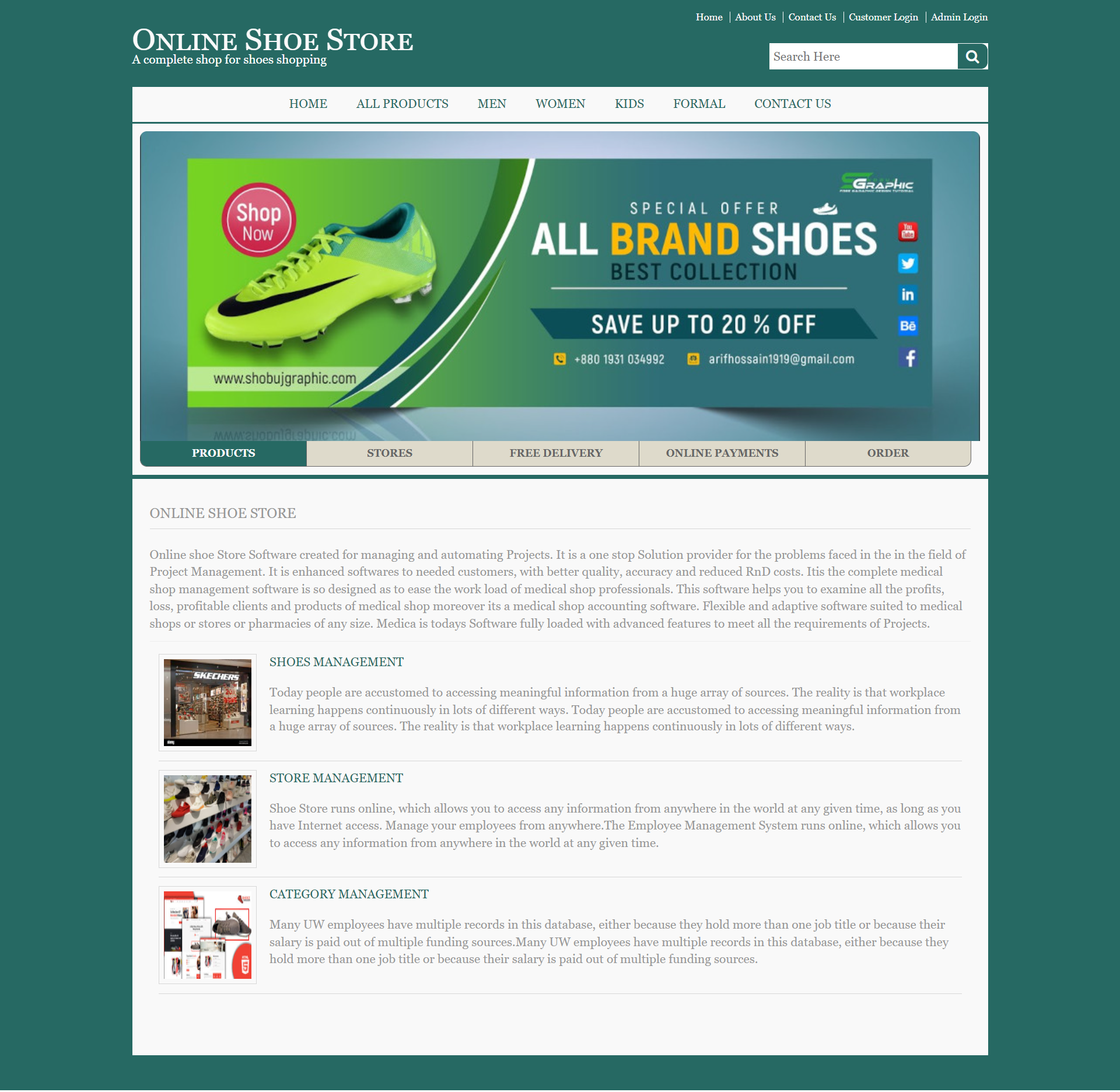 Online Shoe Store- Java NetBeans MySQL Project