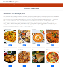 Online Food Ordering System Report Synopsis Source Code