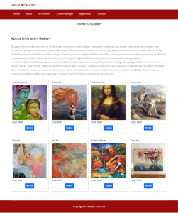 Online Art Gallery Report Synopsis Source Code