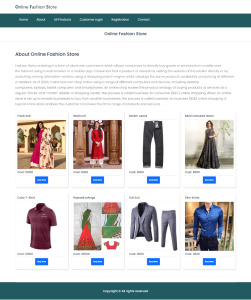 Online Fashion Store Report Synopsis Source Code