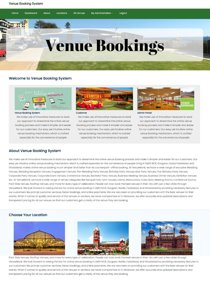 Venue Booking System- Java Spring Boot Angular Eureka Project