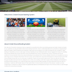 Cricket Ground Booking System Report Synopsis Source Code