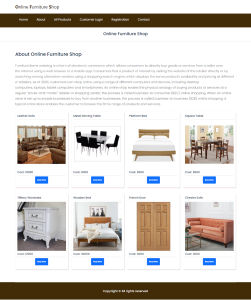 Online Furniture Shop Report Synopsis Source Code