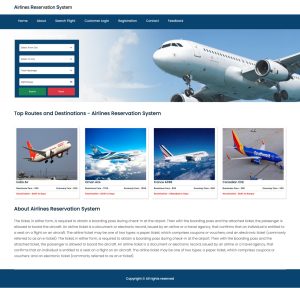 Airlines Reservation System Report Synopsis Source Code