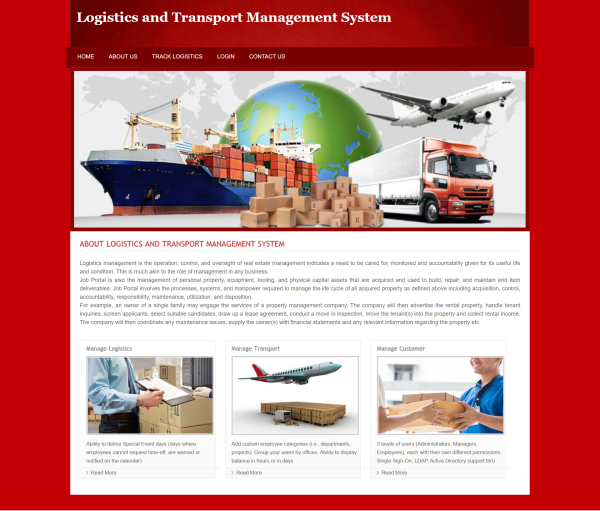 Logistics and Transport Management System Report Synopsis Source Code