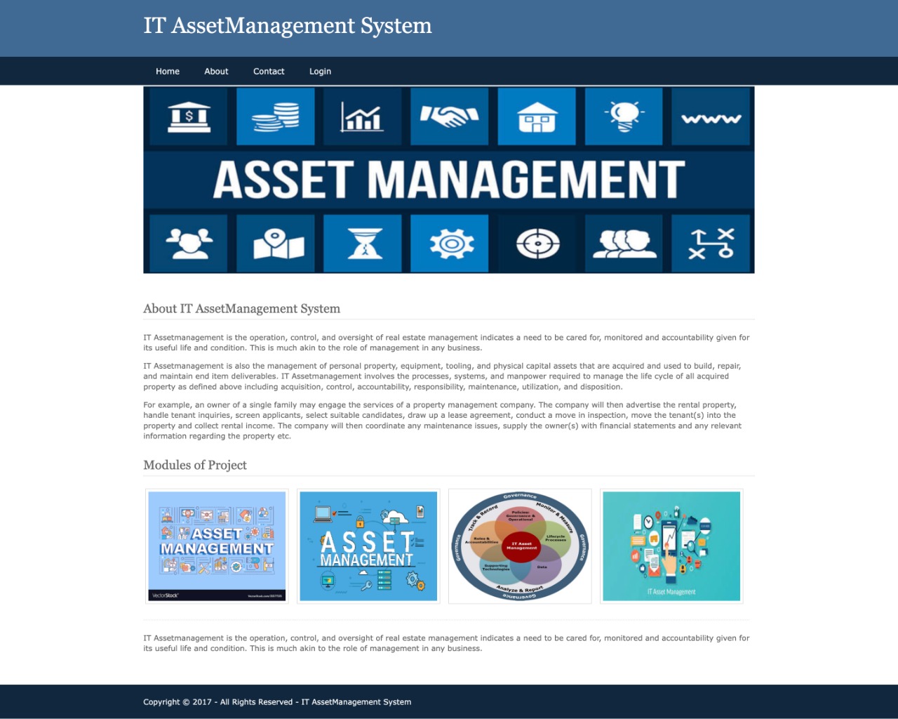 Asset Management System- Python Django Project