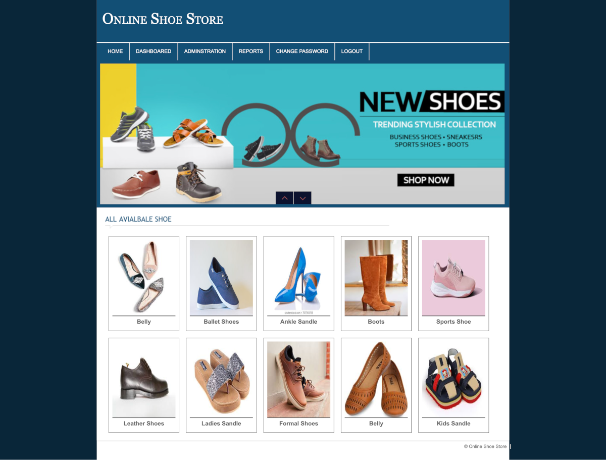 Online Shoe Shopping System- PHP Web Development Project