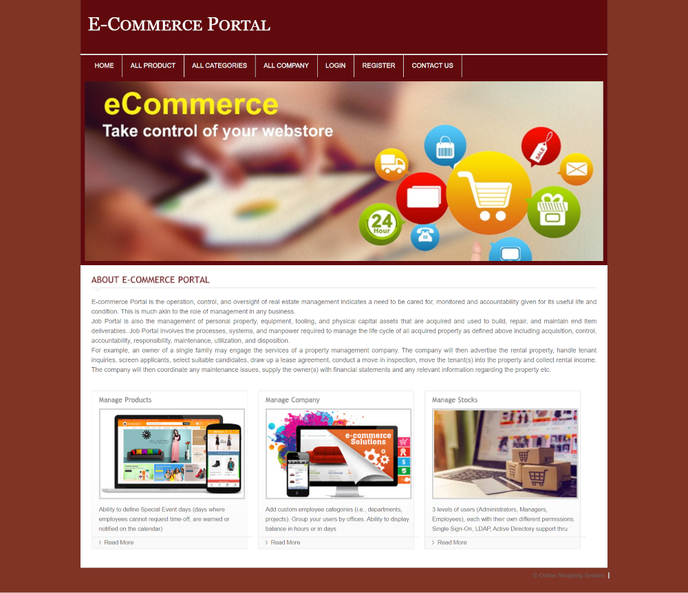 E-Commerce Portal- PHP Web Development Project