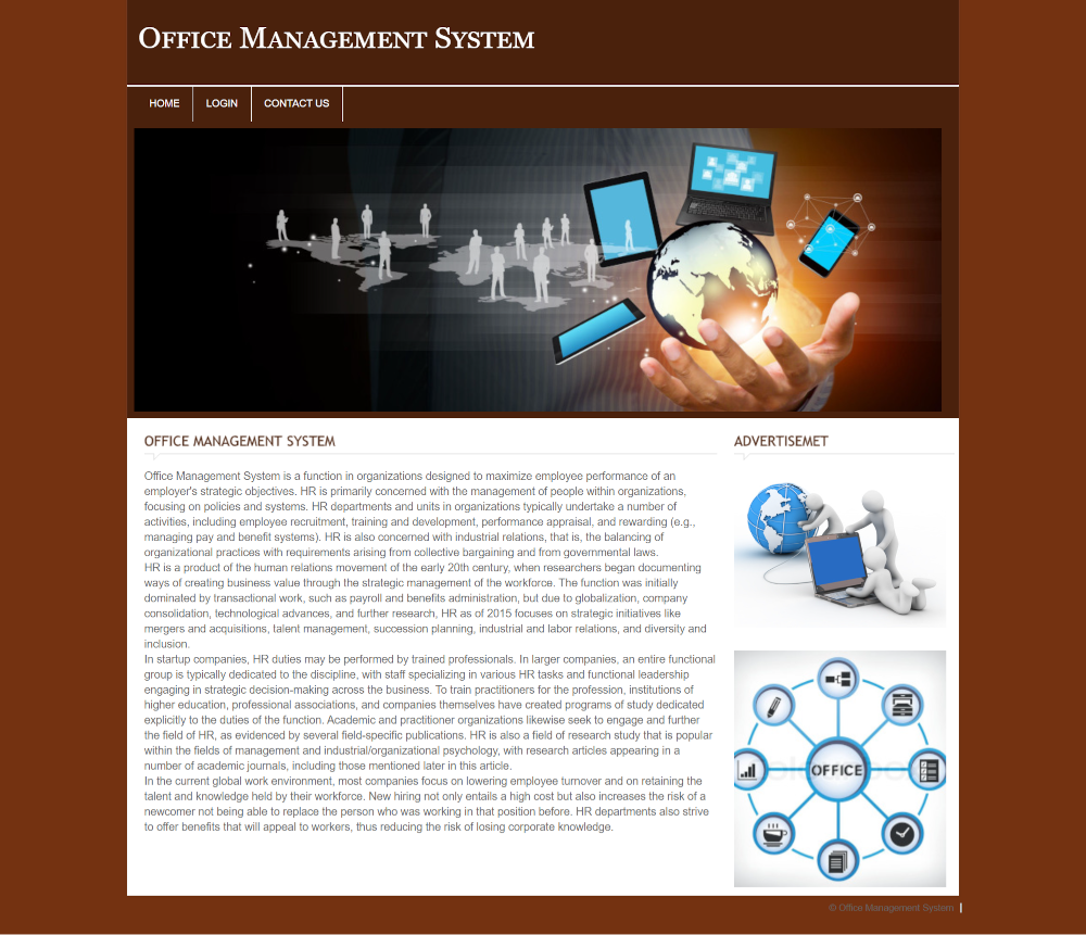 Office Management System- PHP Web Development Project