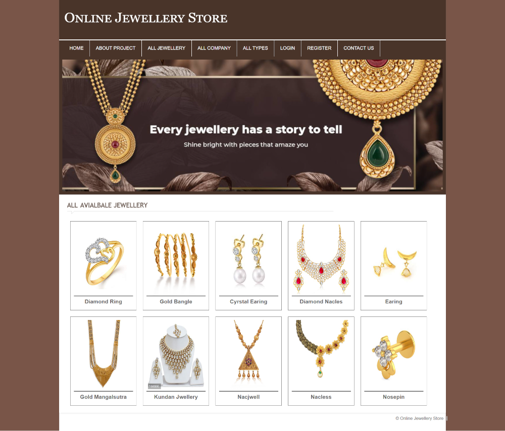 Online Jewellery Store- PHP Web Development Project