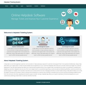 Helpdesk Ticketing System Report Synopsis Source Code