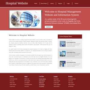 Hospital Website Report Synopsis Source Code