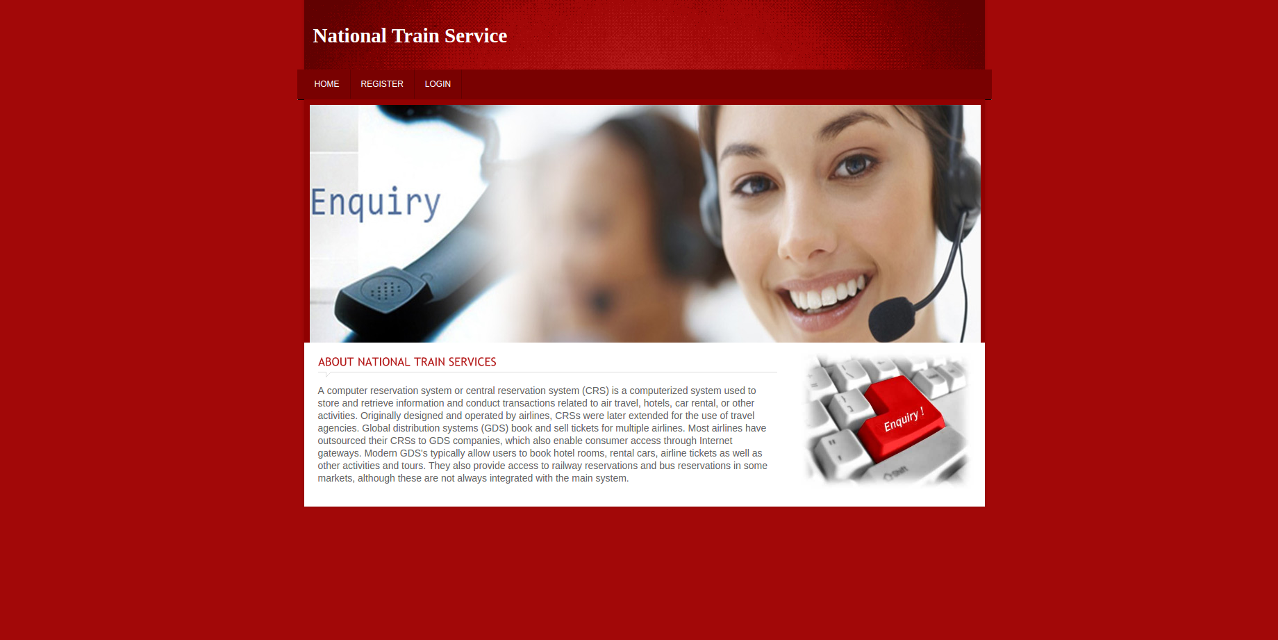 Train Enquiry System- PHP Web Development Mini Project