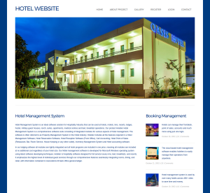 Hotel Website Report Synopsis Source Code