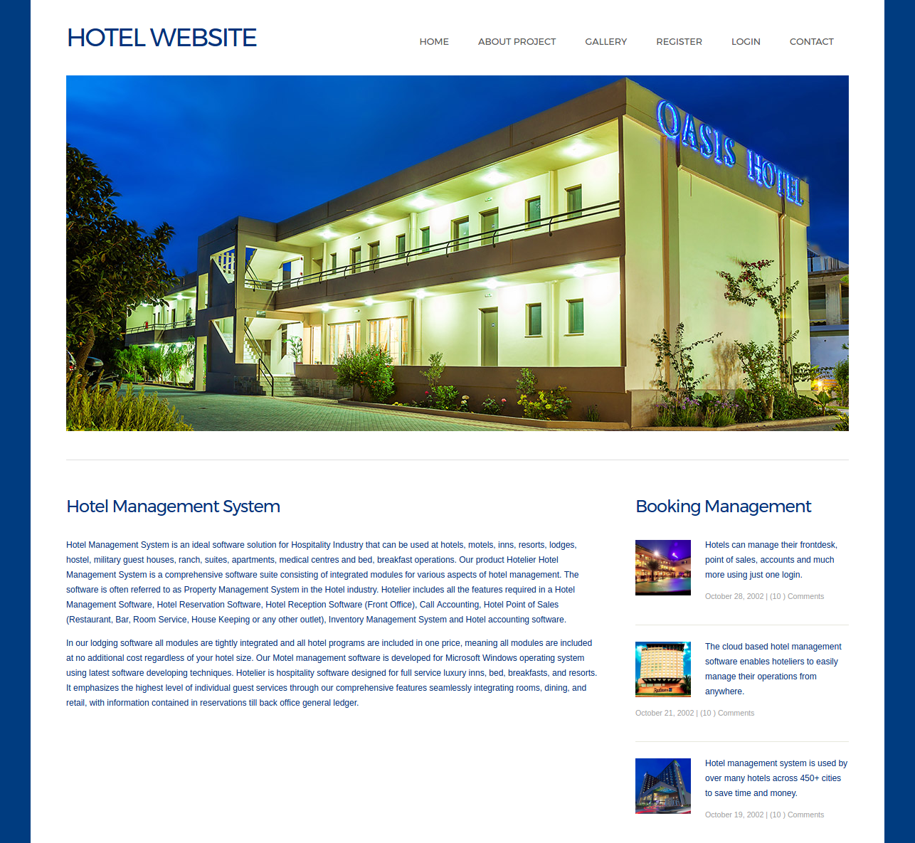 Hotel Website