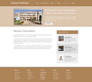 School Website Report Synopsis Source Code