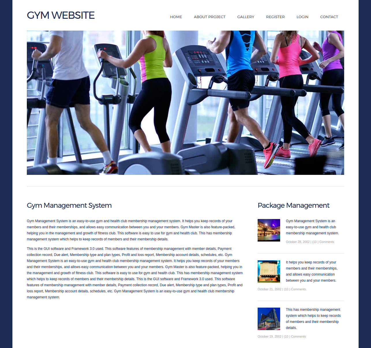 Gym Website