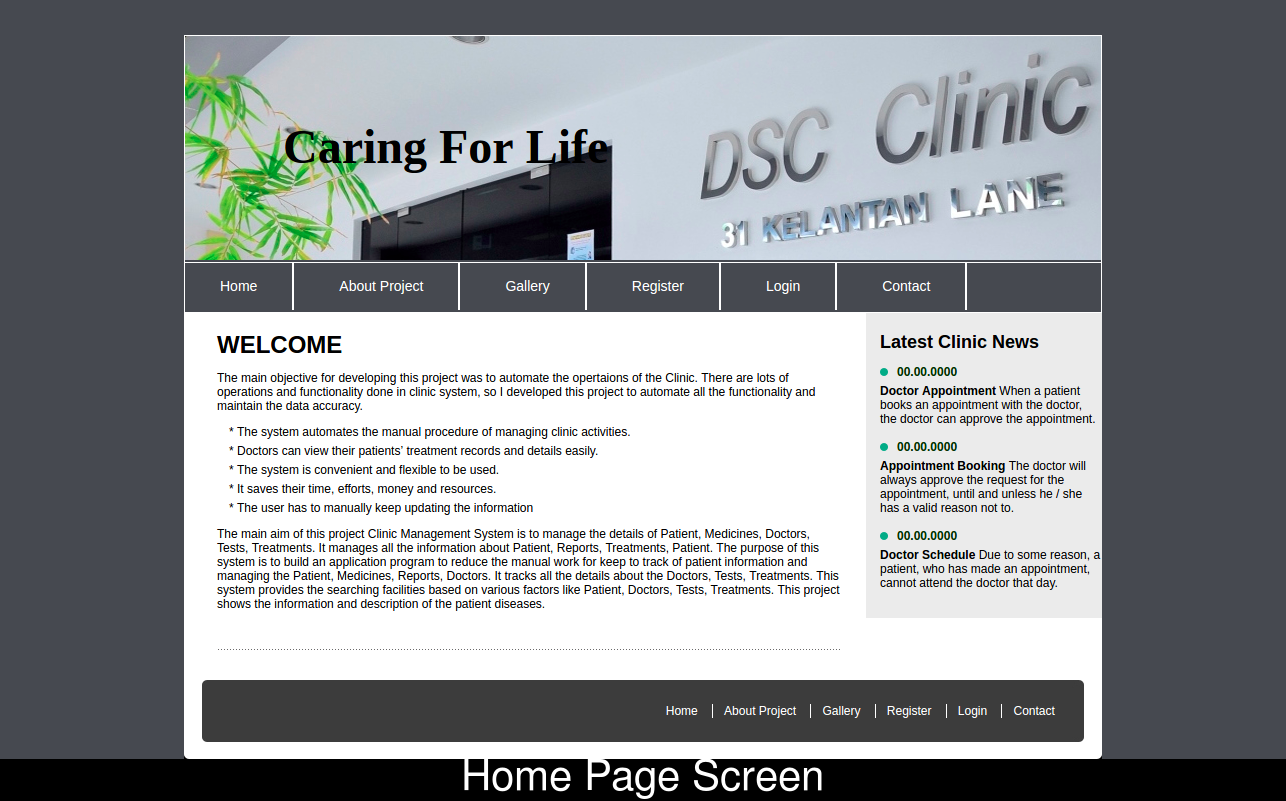 Clinic Website