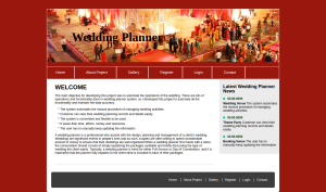 Wedding Planner Website Report Synopsis Source Code