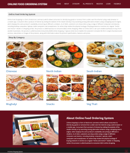 Online Food Ordering System Report Synopsis Source Code