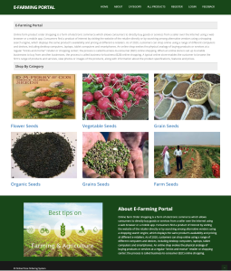 E-Farming Portal Report Synopsis Source Code