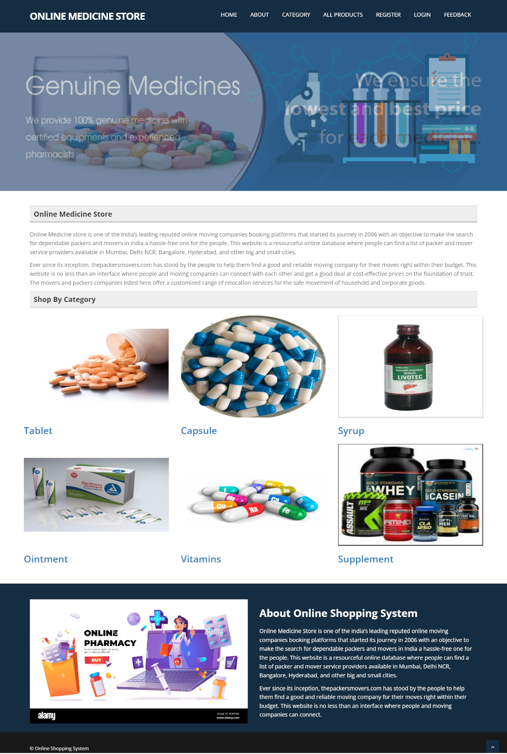 Online Medicine Store