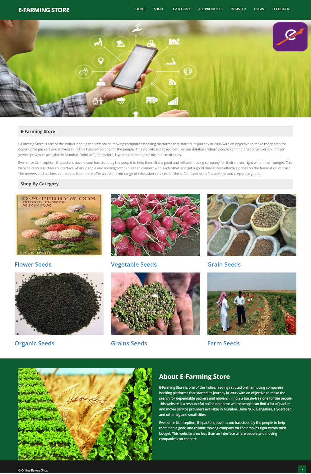 E-Farming Store- Java Spring Boot ReactJS Project