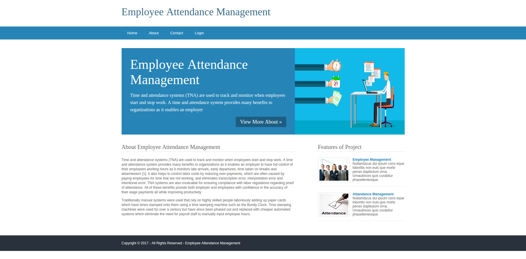 Employee Attendance Management System- Python Django Project