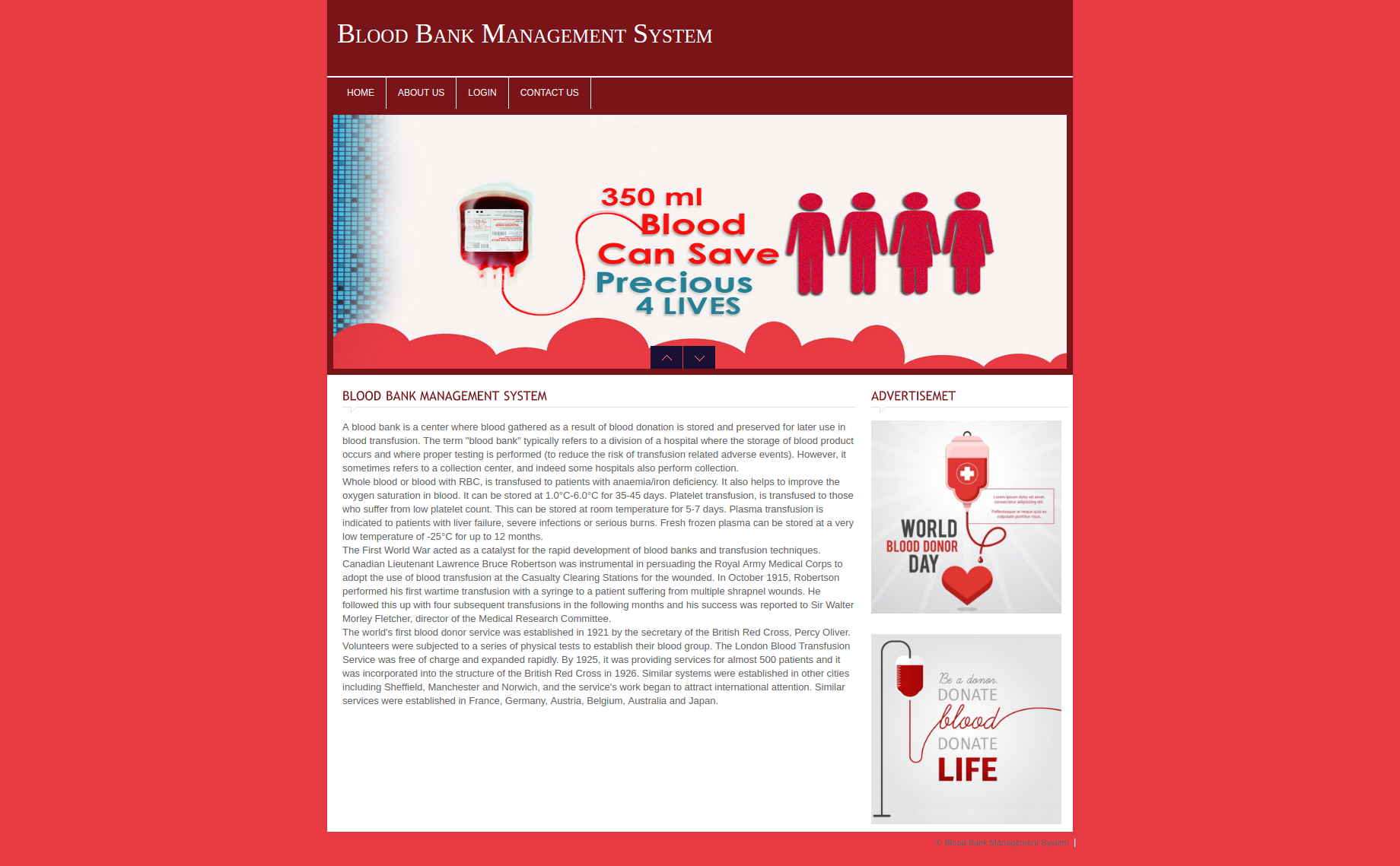 Blood Bank Management System- PHP Web Development Mini Project