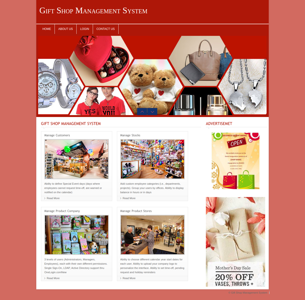 Gift Shop Management System- PHP Web Development Project