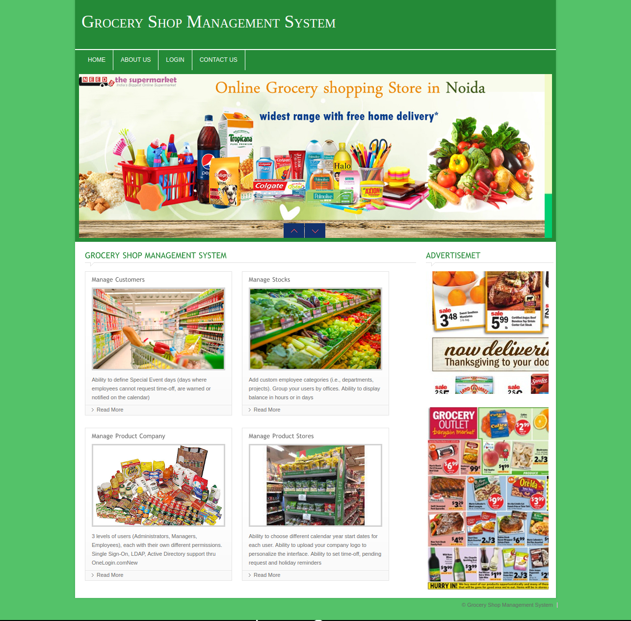 Grocery Shop Management System- PHP Web Development Project