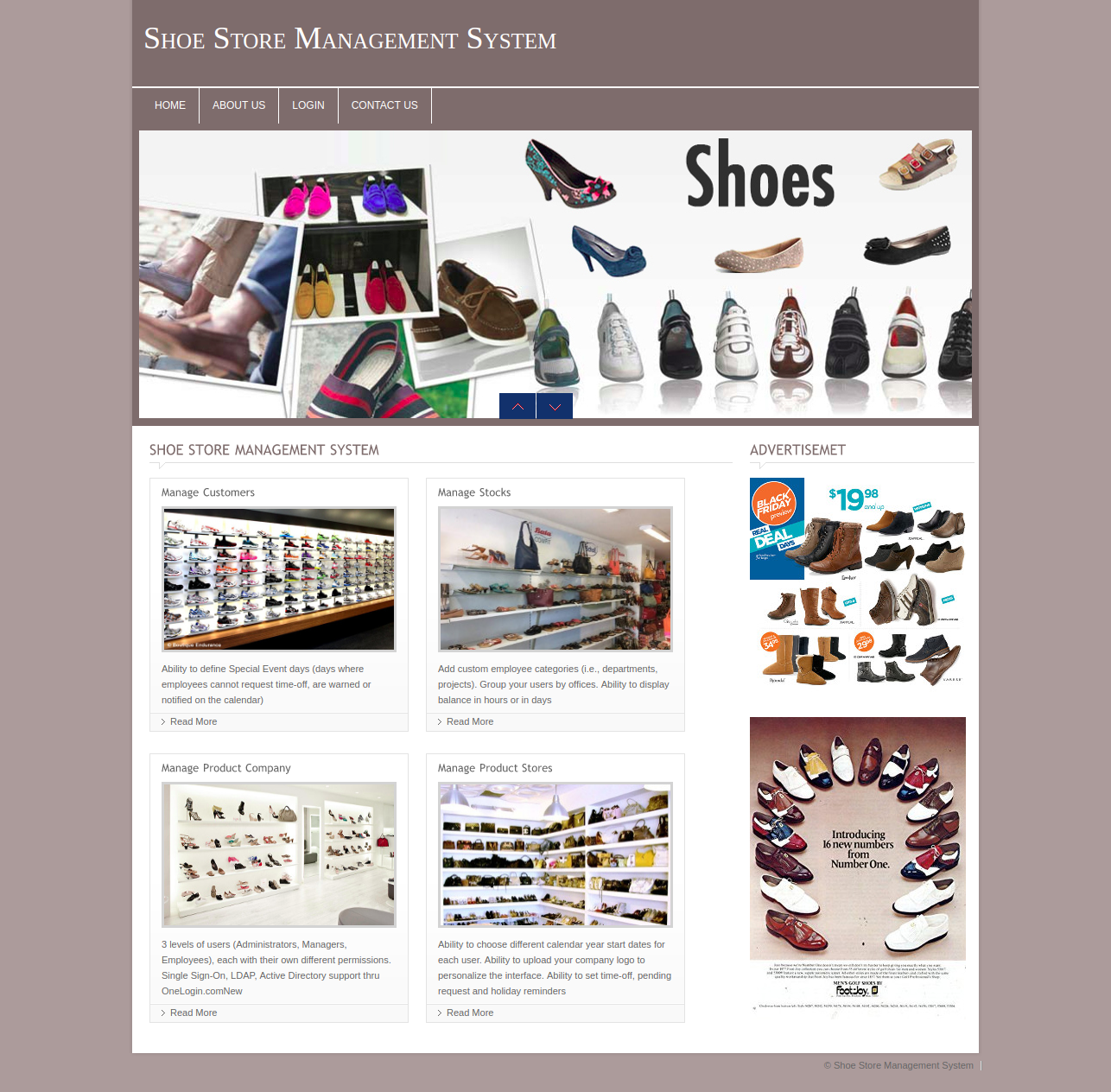 Shoe Store Management System- PHP Web Development Project